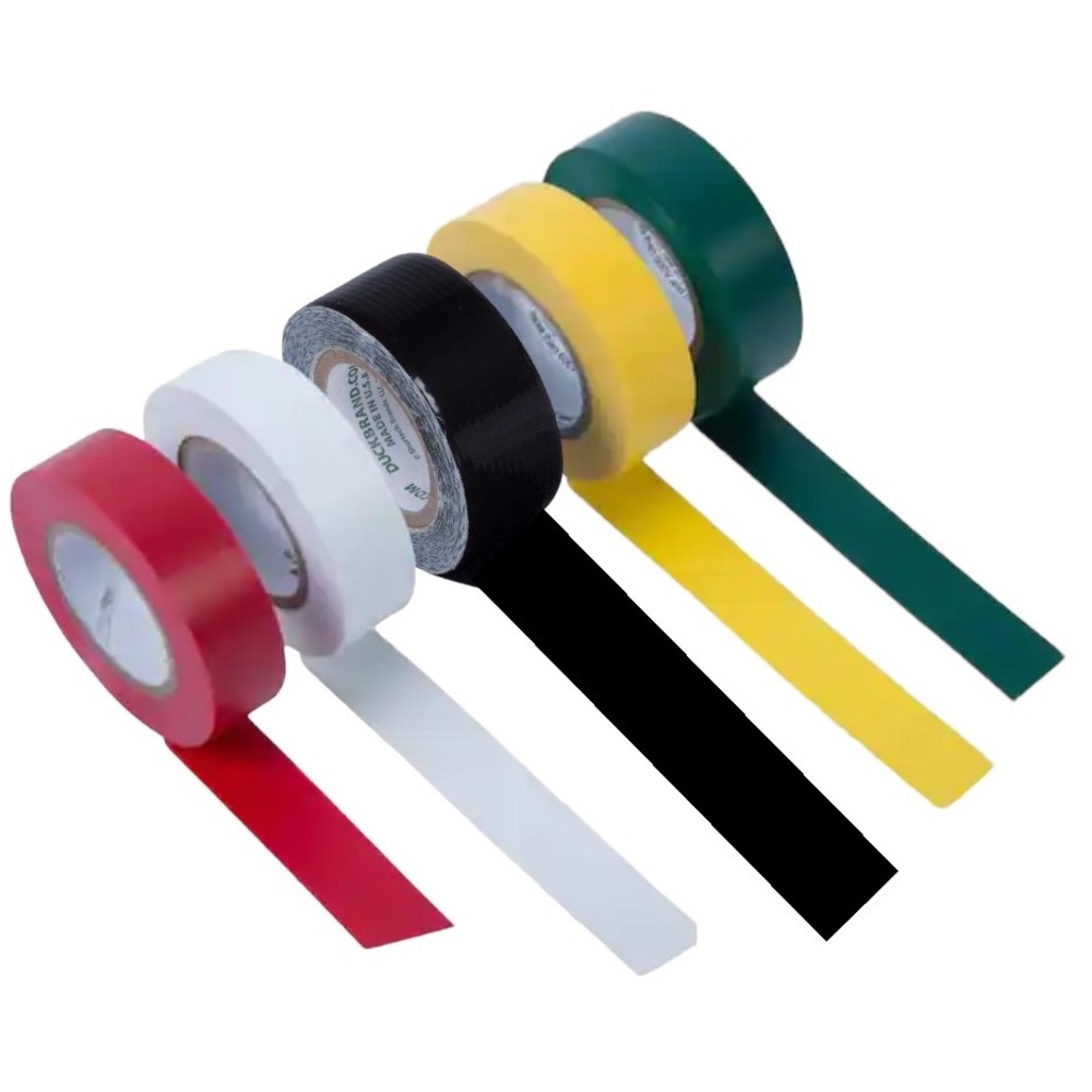 5 Rolls Duck Tape, Multiple Colors - 60 feet  5 ct, .75” x 12ft x 7 mil per roll